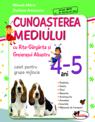 Cunoasterea mediului cu Rita Gargarita si Greierasul Albastru - (caiet) grupa mijlocie 4-5 ani
