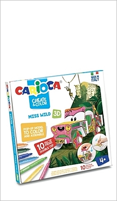Set creativ Create & Color Carioca Miss Wild 3D
