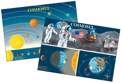 Cosmosul, set de doua planse 70x100 cm