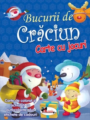 Bucurii de Craciun. Carte cu jocuri(contine autocolante)