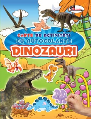 Carte de activitati cu autocolante -  DINOZAURI