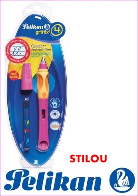 Stilou dreptaci GRIFFIX PELIKAN® culoare roz