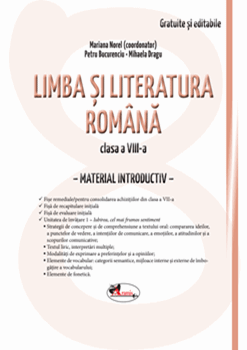 Limba si literatura romana clasa a VIII-a. Material introductiv